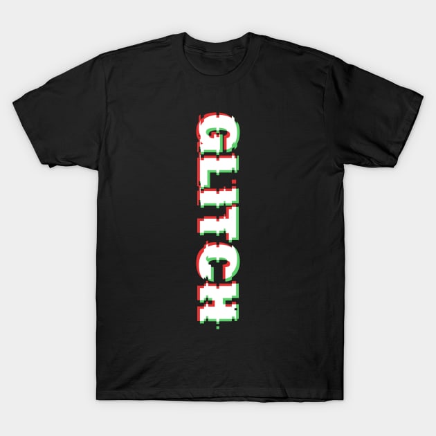 Sideways Glitched Text T-Shirt by NeonSunset